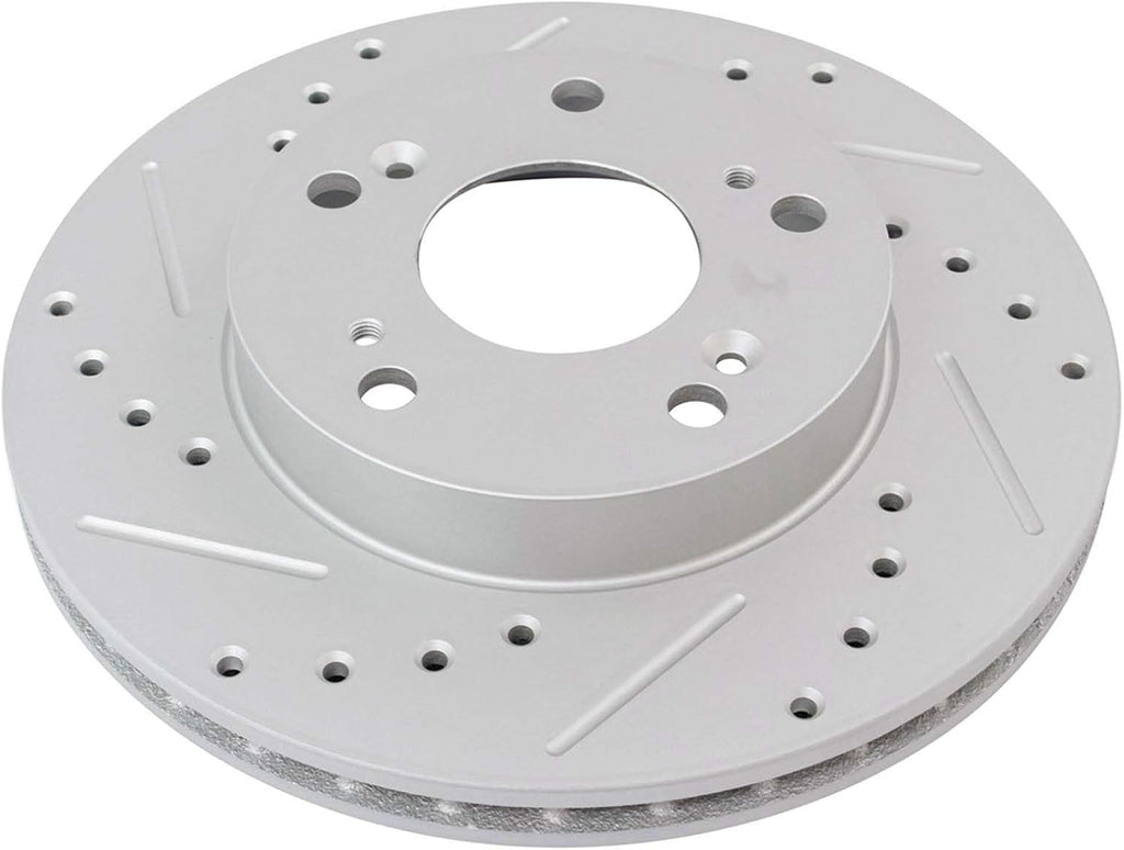 TRQ Front Performance Brake Pad & Rotor Kit, with Chemical Kit Ceramic Premium G-Coated Compatible with 2002-2006 Acura RSX 2006-2011 Honda Civic 2011-2015 CR-Z