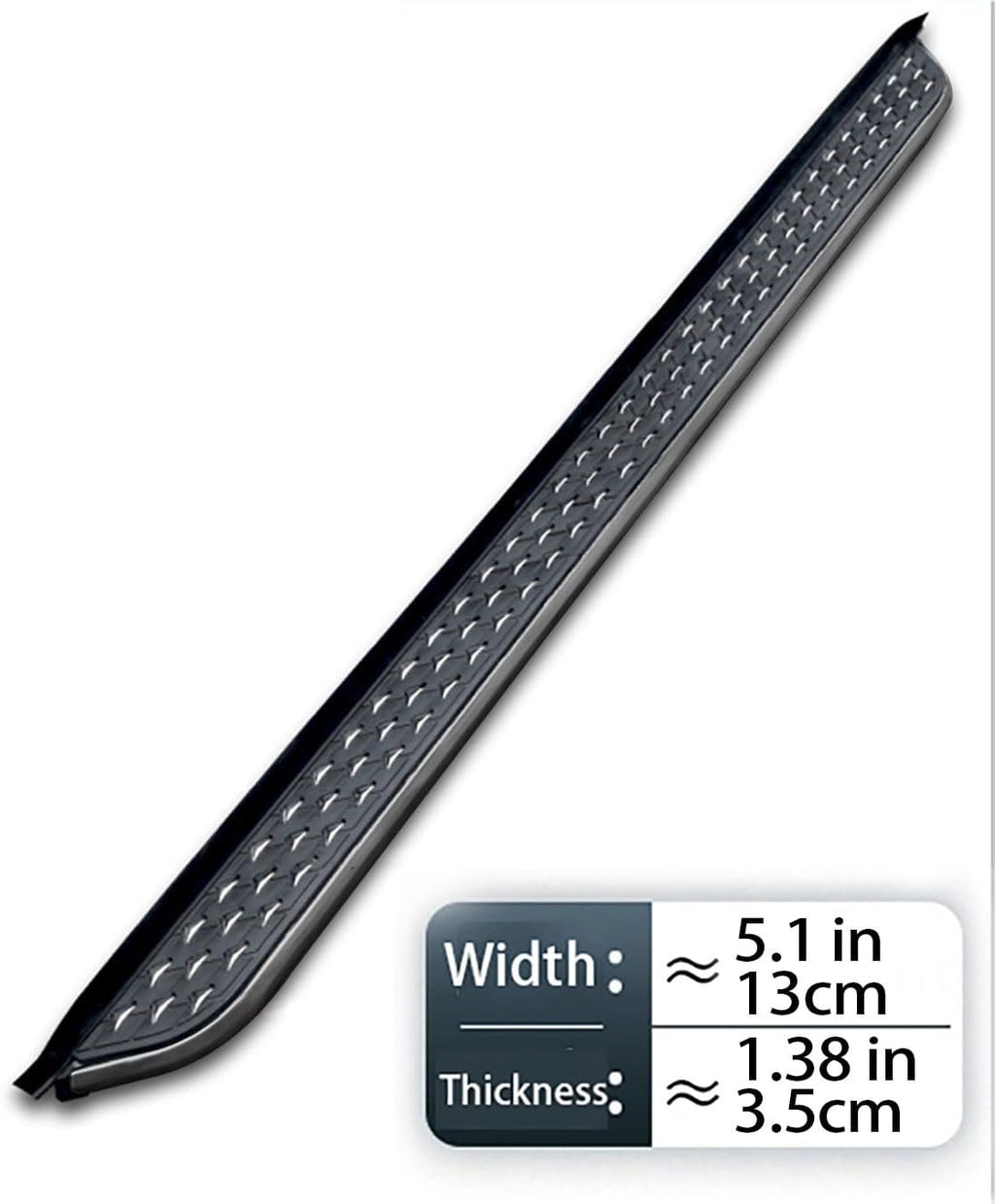 2pcs Running Board Side Step fit for Jetour X90 X90 Plus 2023-2026 Black Stainless Steel Pedal NerfBar Automotive Exterior Accessories (with Brackets)