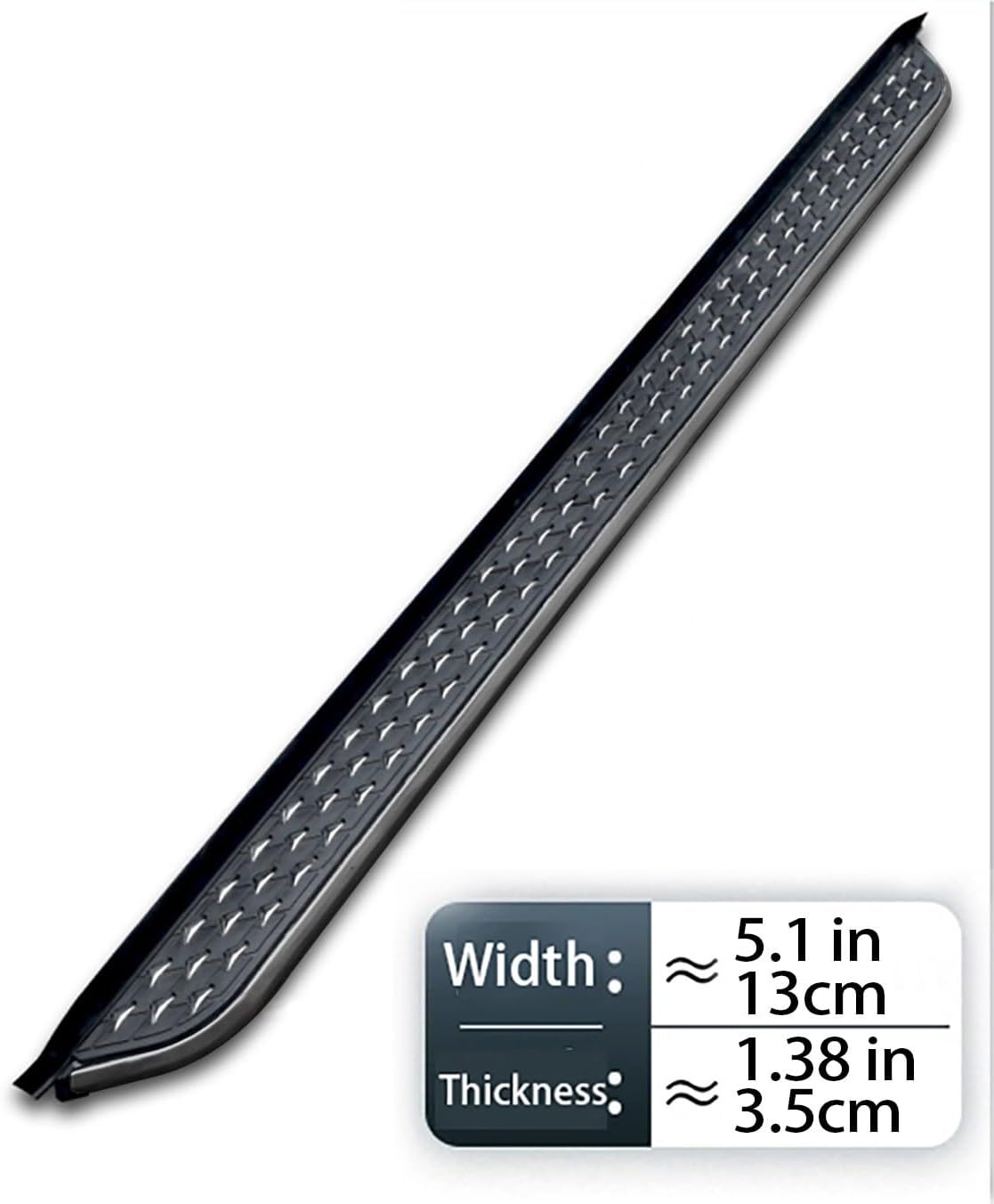 2pcs Running Board Side Step fit for Jetour X90 X90 Plus 2023-2026 Black Stainless Steel Pedal NerfBar Automotive Exterior Accessories (with Brackets)