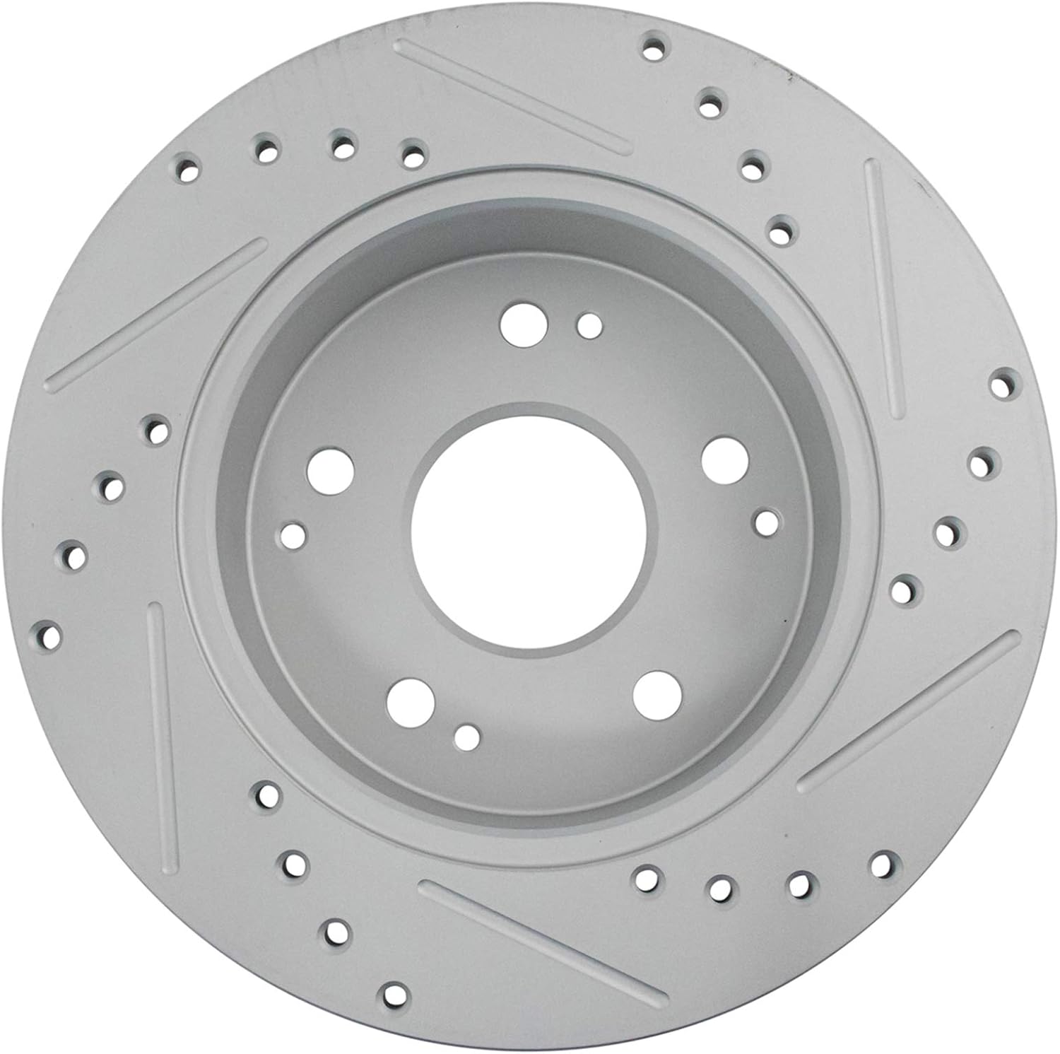 TRQ Performance Front and Rear Brake Rotor Set G Coated Drilled and Slotted Compatible with 1997-2001 Acura Integra
