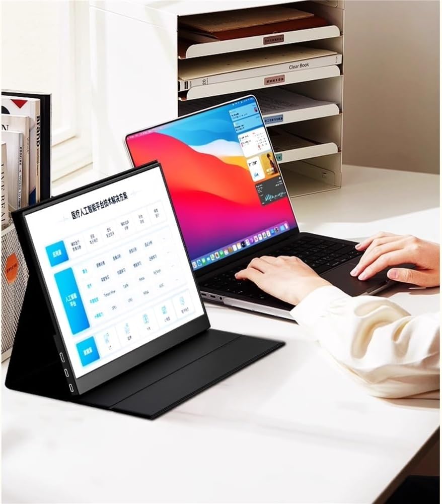 Portable Monitor for Laptop 14 Inch HD 2K HDMI USB C Second External Monitor for Laptop, Phones, Tablet Portable Gaming Monitor