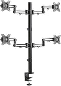 TRIPP LITE Quad Monitor Full-Motion Flex-Arm, 13-27 inch Displays, Desktop Clamp Mount, VESA-Compliant, 360-Degree Rotation for Portrait/Landscape, 90-Degree Swivel, 5-Year Warranty (DDR1327SQFC-1)