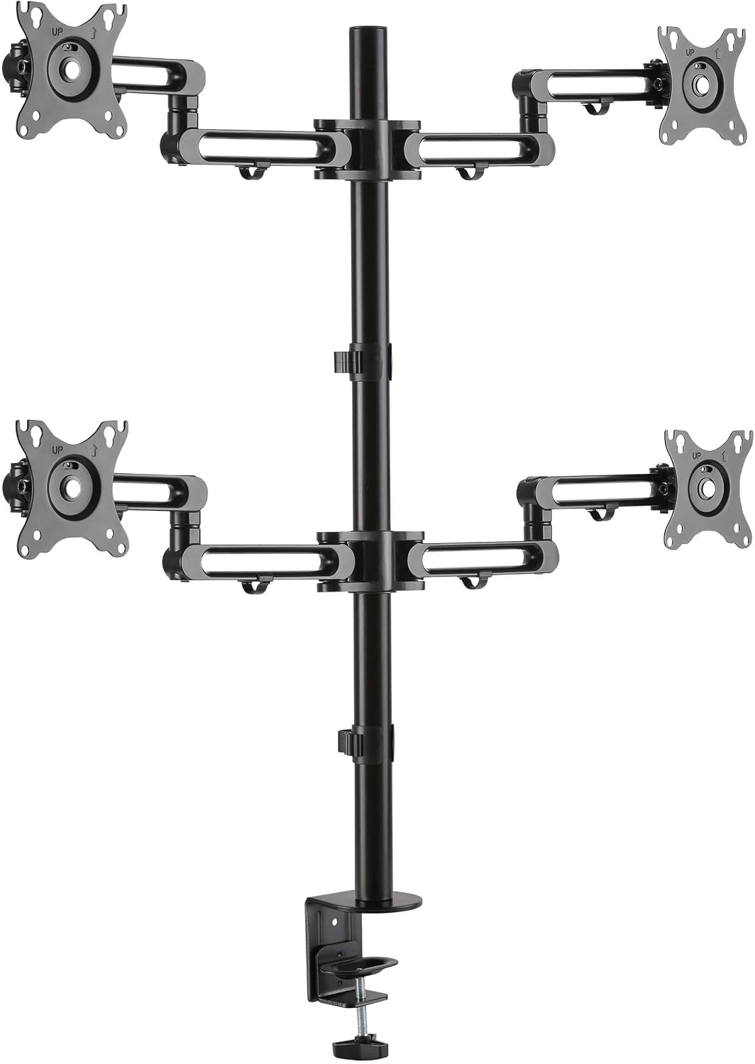 TRIPP LITE Quad Monitor Full-Motion Flex-Arm, 13-27 inch Displays, Desktop Clamp Mount, VESA-Compliant, 360-Degree Rotation for Portrait/Landscape, 90-Degree Swivel, 5-Year Warranty (DDR1327SQFC-1)