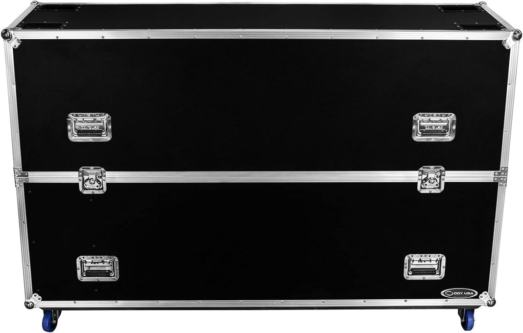 Dual 75' Flat Screen Monitor Case with Casters