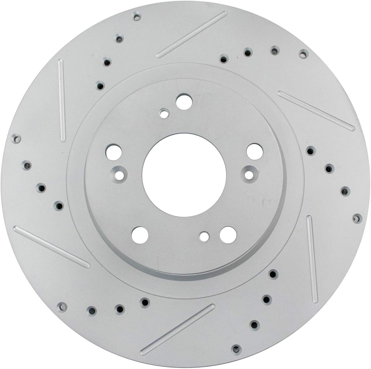TRQ Performance Front and Rear Brake Rotor Set G Coated Drilled and Slotted Compatible with 2002-2006 Acura RSX