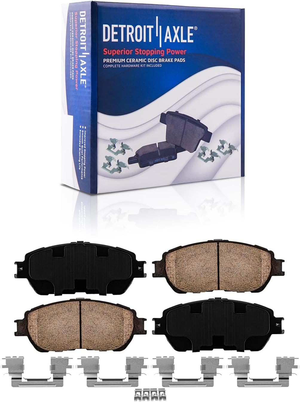 Detroit Axle - Brake Kit for 2004 2005 2006 Lexus ES330 Brake Rotors Ceramic Brakes Pads Front and Rear Replacement: 11.65' inch Front and 10.59' Rear Rotors