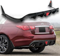 Stay-Tuned Rear Bumper Diffuser Spoiler Lip W/LED Brake Light Compatible with Infiniti Q50 2014 2015 2016 2017, Auto Body Kit Replacement Parts, Car Mods Exterior Accessories (Red Lens Brake Light)