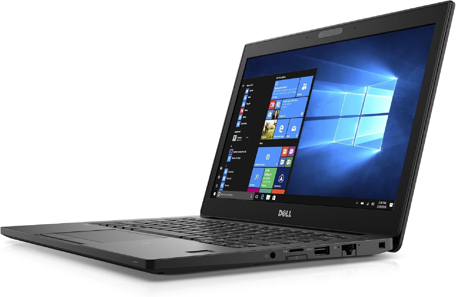 Dell Latitude 7280 FHD Touch Screen, Intel Core i5-6300U X2 2.4GHz 8GB 256GB SSD 12.5 inches, Black (Renewed)