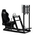 Supllueer Racing Simulator Cockpit with Monitor Stand Racing Seat Fit for Logitech GPRO G29 G920, for Thrustmaster, for Fanatec, Aluminum Steering Wheel Stand No TV Steering Wheel Pedal Shifter