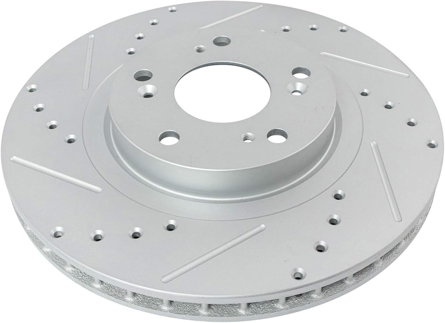 TRQ Performance Front and Rear Brake Rotor Set G Coated Drilled and Slotted Compatible with 2002-2006 Acura RSX