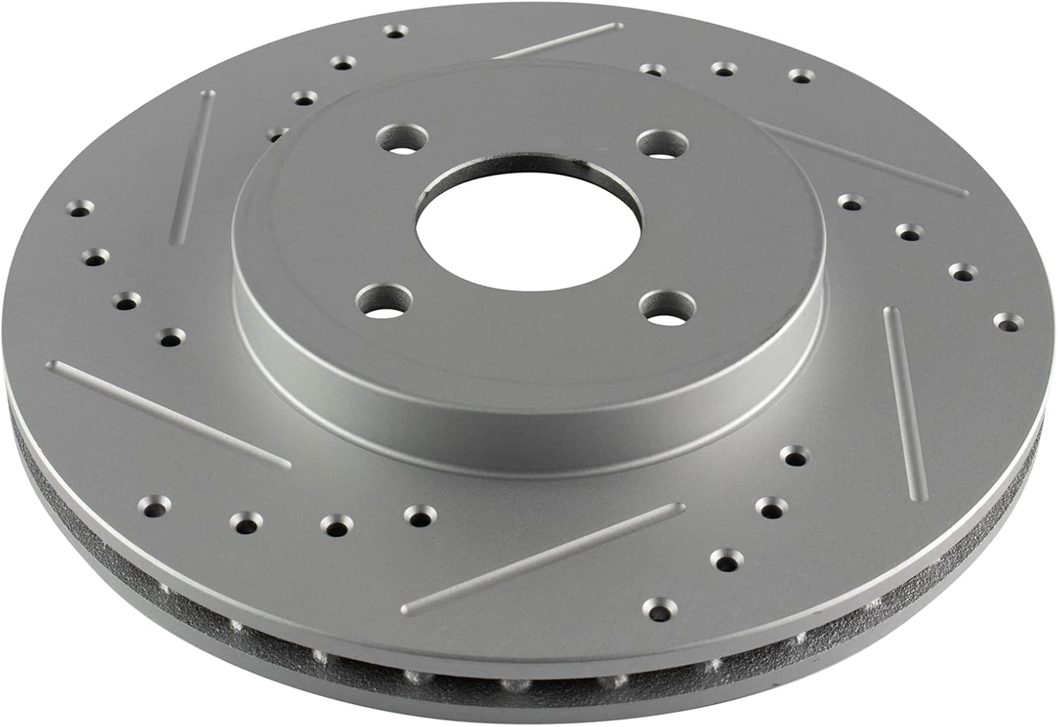 TRQ Performance Front and Rear Brake Rotor Set G Coated Drilled and Slotted Compatible with 2002-2004 Ford Focus