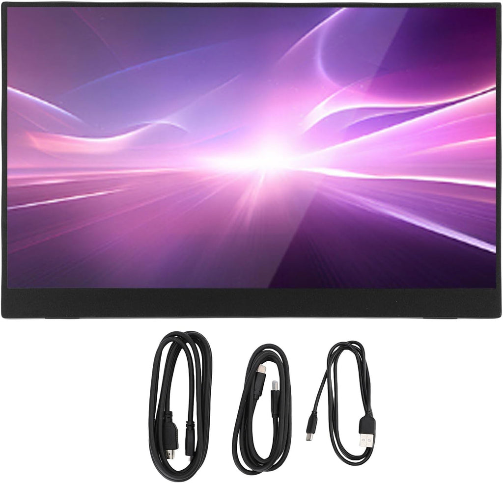 XUMIUZIY Portable Monitor - 15.6 Inch 1080P FHD 120Hz Computer Display, USB C HDMI Gaming Monitor with Stand & Dual Speaker, External Monitors for Laptop, PC, Phone, X Box