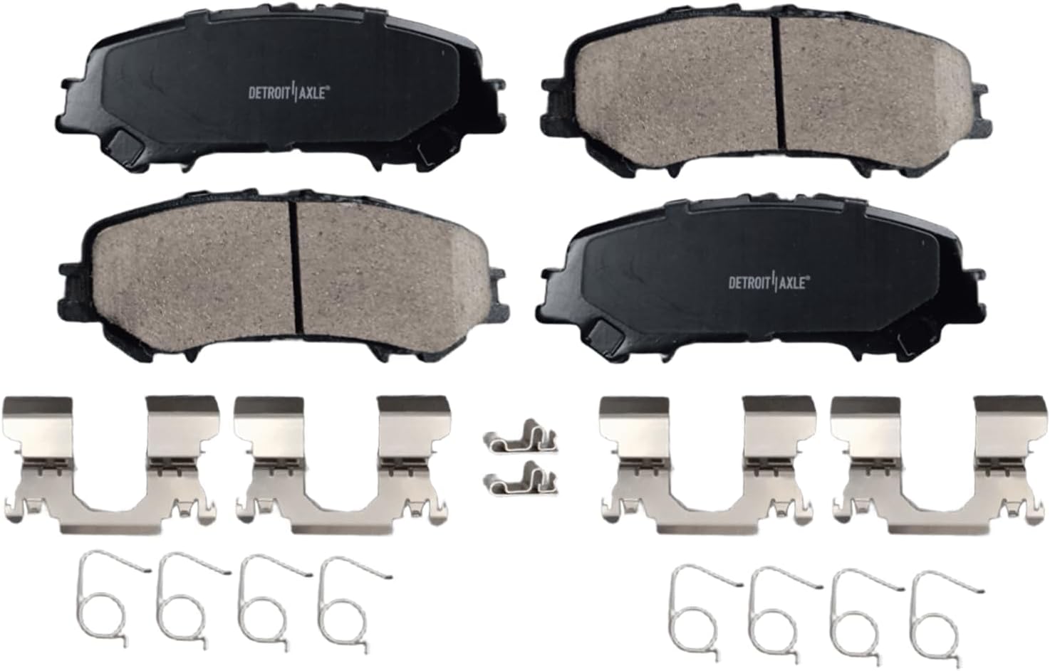Detroit Axle - Rear Brake Kit for 2017-2018 Nissan TITAN Drilled and Slotted Disc Brake Rotors Ceramic Brakes Pads with Hardware Replacement : 14.37' inch Rotors