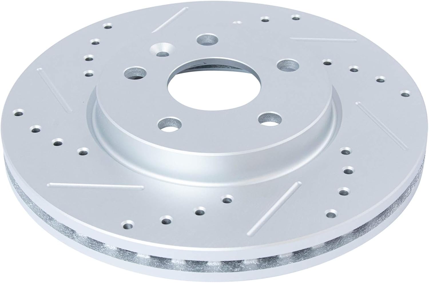 TRQ Performance Front and Rear Brake Rotor Set G Coated Drilled and Slotted Compatible with 2011-2015 Chevrolet Cruze 2016 Cruze Limited 2014-2016 Sonic