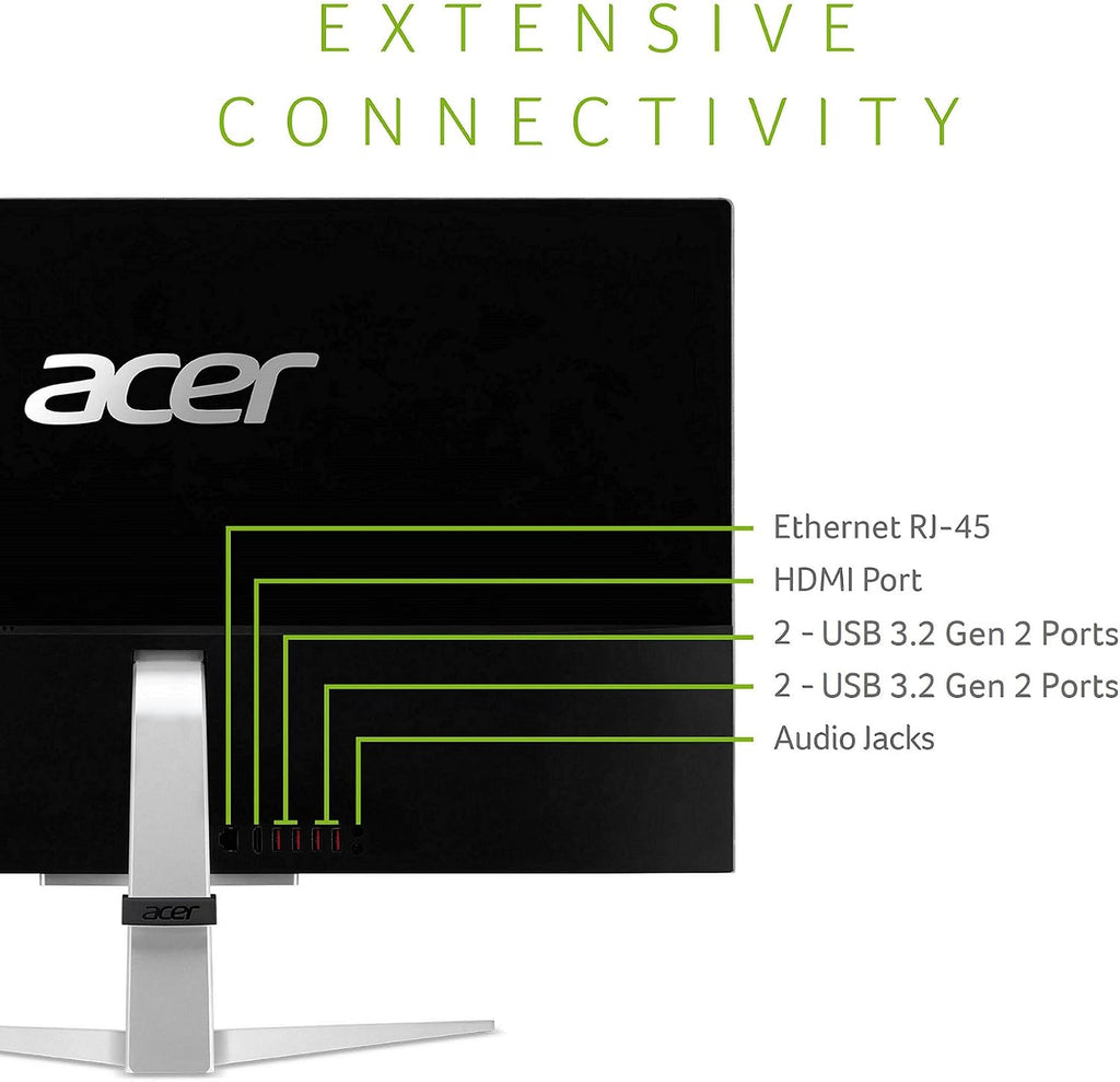 Acer Aspire C27-1655-UA12 AIO Desktop | 27' Full HD IPS Display | 11th Gen Intel Core i5-1135G7 | 12GB DDR4 | 512GB NVMe M.2 SSD | Intel Wi-Fi 6 | Windows 11 Home