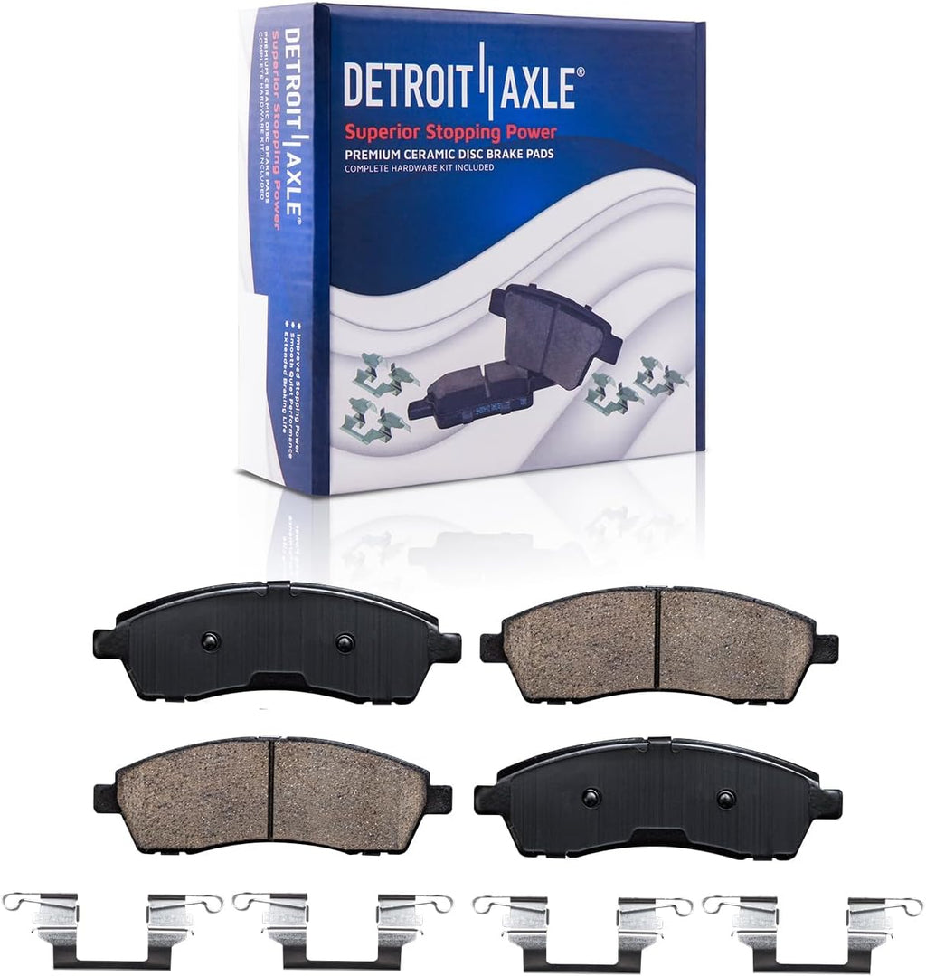 Detroit Axle - Brake Kit for RWD 1999-2002 Ford F-250 F-350 Super Duty 00-02 Excursion Disc Brake Rotors Ceramic Brakes Pads 2000 2001 2002 Front & Rear Replacement
