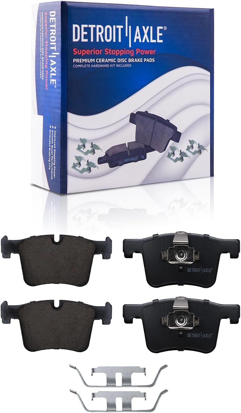 Detroit Axle - Front Disc Rotors Brake Pads + Brake Calipers w/Bracket Kit Replacement for BMW 328i 330i xDrive 428i - 6pc Set