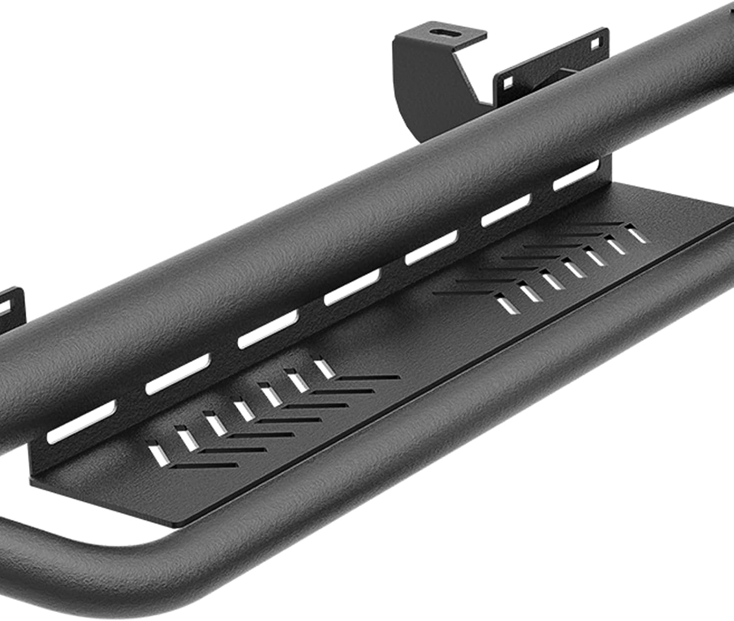 Running Boards Compatible with 2007-2018 Jeep Wrangler JK JKU Unlimited 4 Doors, Two Stairs Design Side Steps Heavy-Duty Steel Nerf Bars Bolt-on Step Plates Rock Sliders Rail