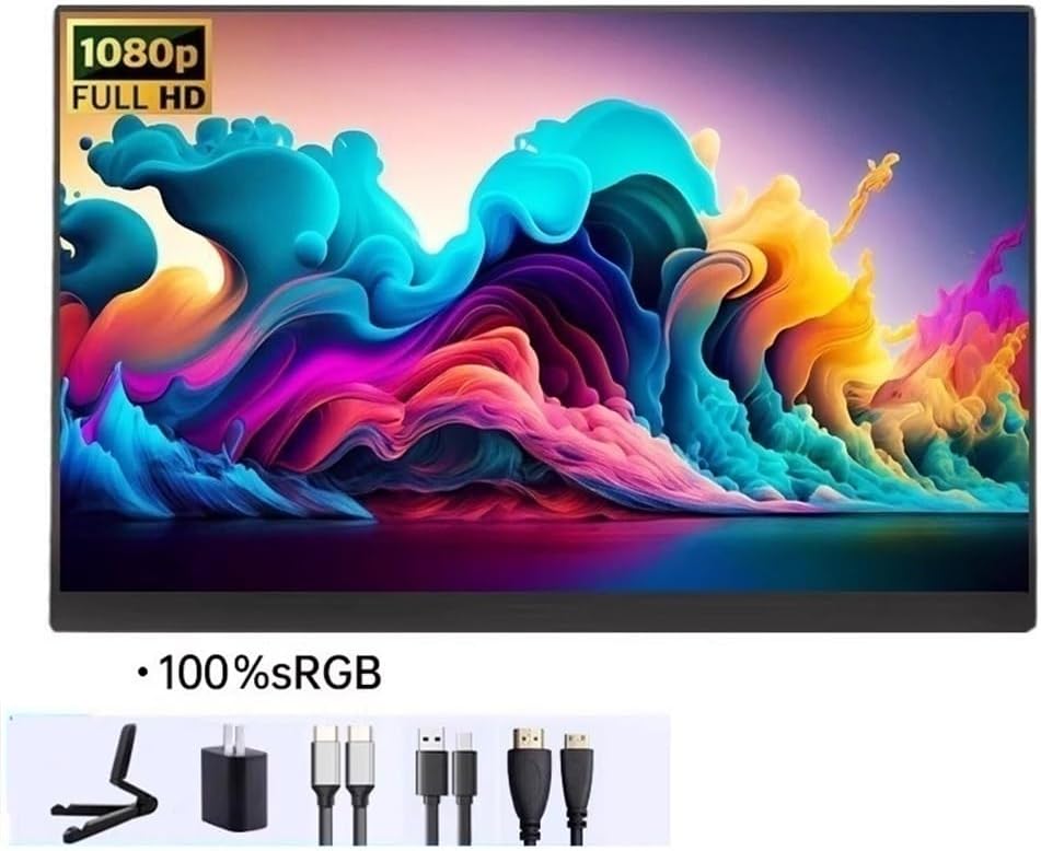 Portable Monitor for Laptop 18.5 Inch Full HD 1080P Resolution 100hz Multi-Function Extended Screen Portable Monitor Portable Gaming Monitor