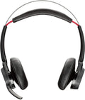 Plantronics - Voyager Focus UC (Poly) - Bluetooth Dual-Ear (Stereo) Headset with Boom Mic -USB-A Active Noise Canceling -Connects to PC/Mac Compatible - Works with Teams (Certified), Zoom (w/o Stand)