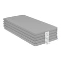 ECR4Kids SoftZone Rainbow Rest Time Mat with Name Tag, Sleeping Pad, Grey, 5-Piece