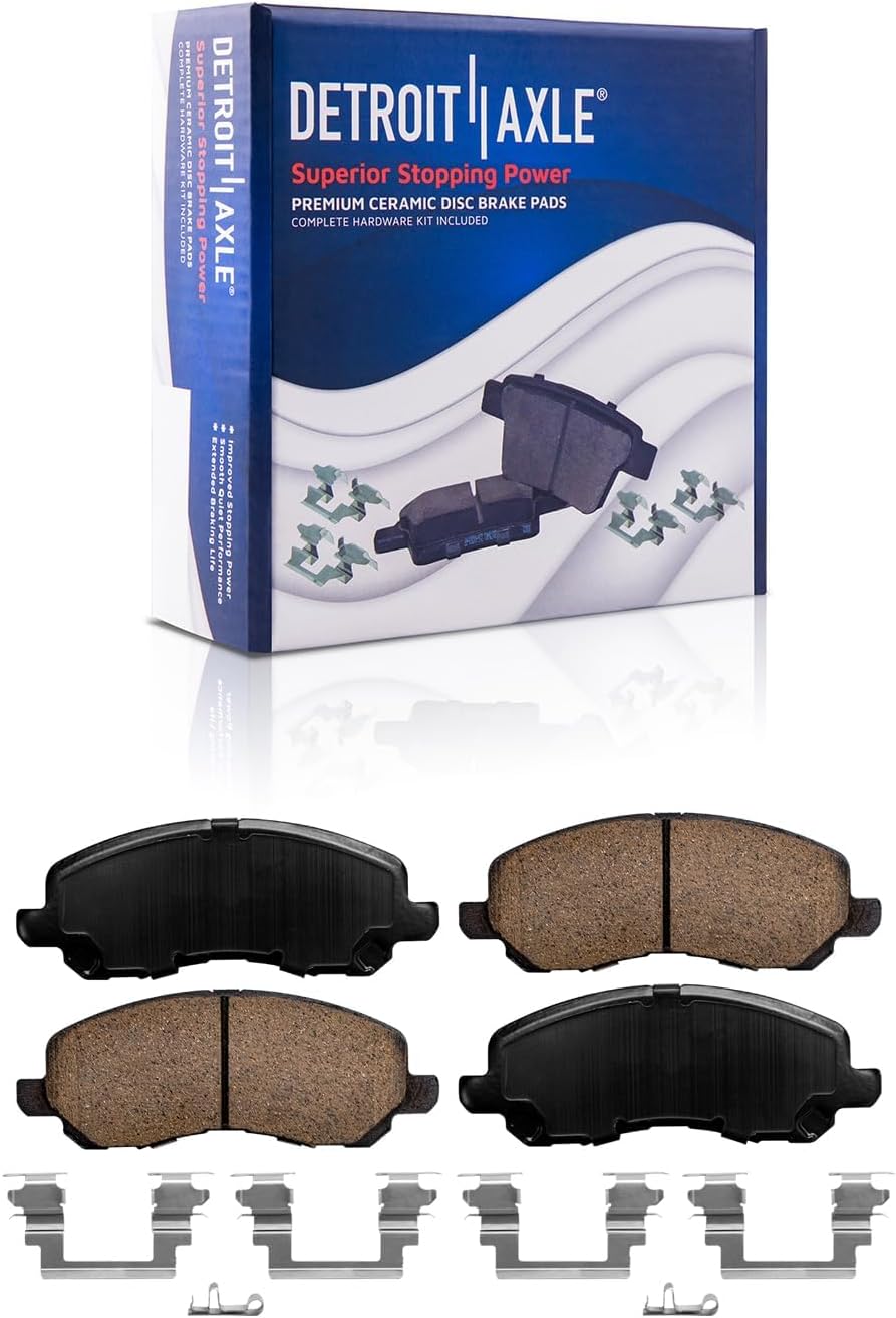 Detroit Axle - Front Brake Kit for 2004 2005 2006 Mitsubishi Lancer Brake Rotors and Ceramic Brakes Pads Front and Rear Replacement