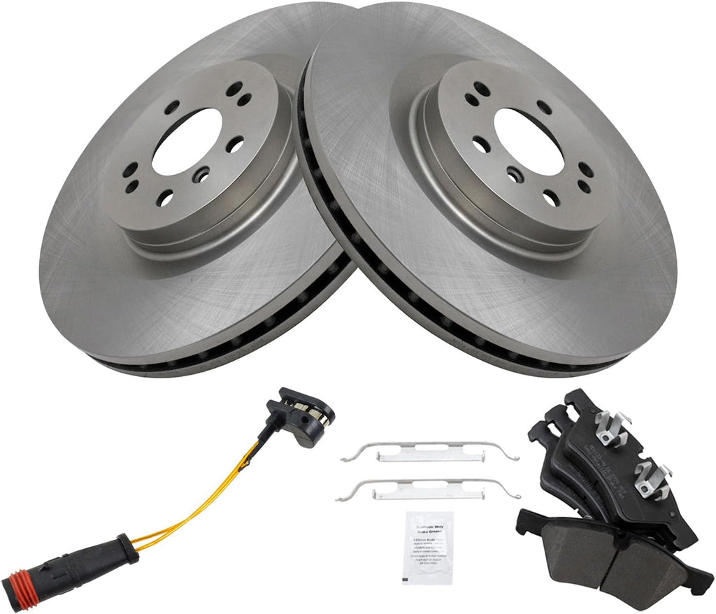 TRQ Front Brake Pad & Rotor Kit Compatible with 2006-2012 Mercedes-Benz
