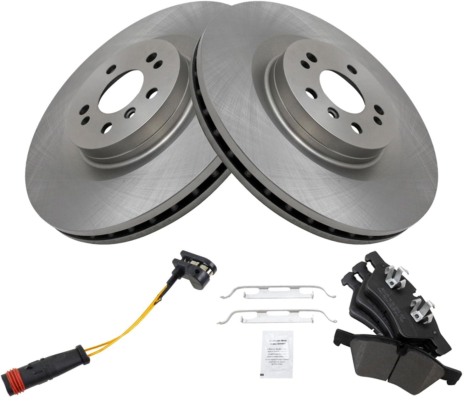 TRQ Front Brake Pad & Rotor Kit Compatible with 2006-2012 Mercedes-Benz