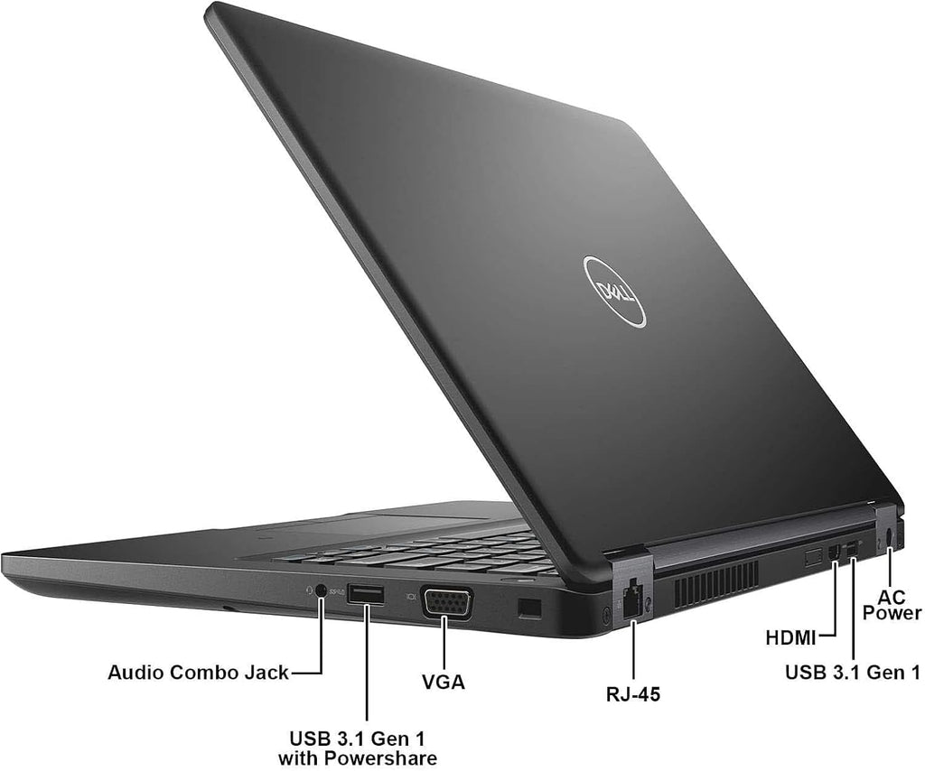 Dell Latitude 5490 Laptop | 14' 1920x1080 FHD | Core i7-8650U - 256GB SSD Hard Drive - 16GB RAM | 4 cores @ 4.2 GHz Windows 11 Pro Black (Renewed)