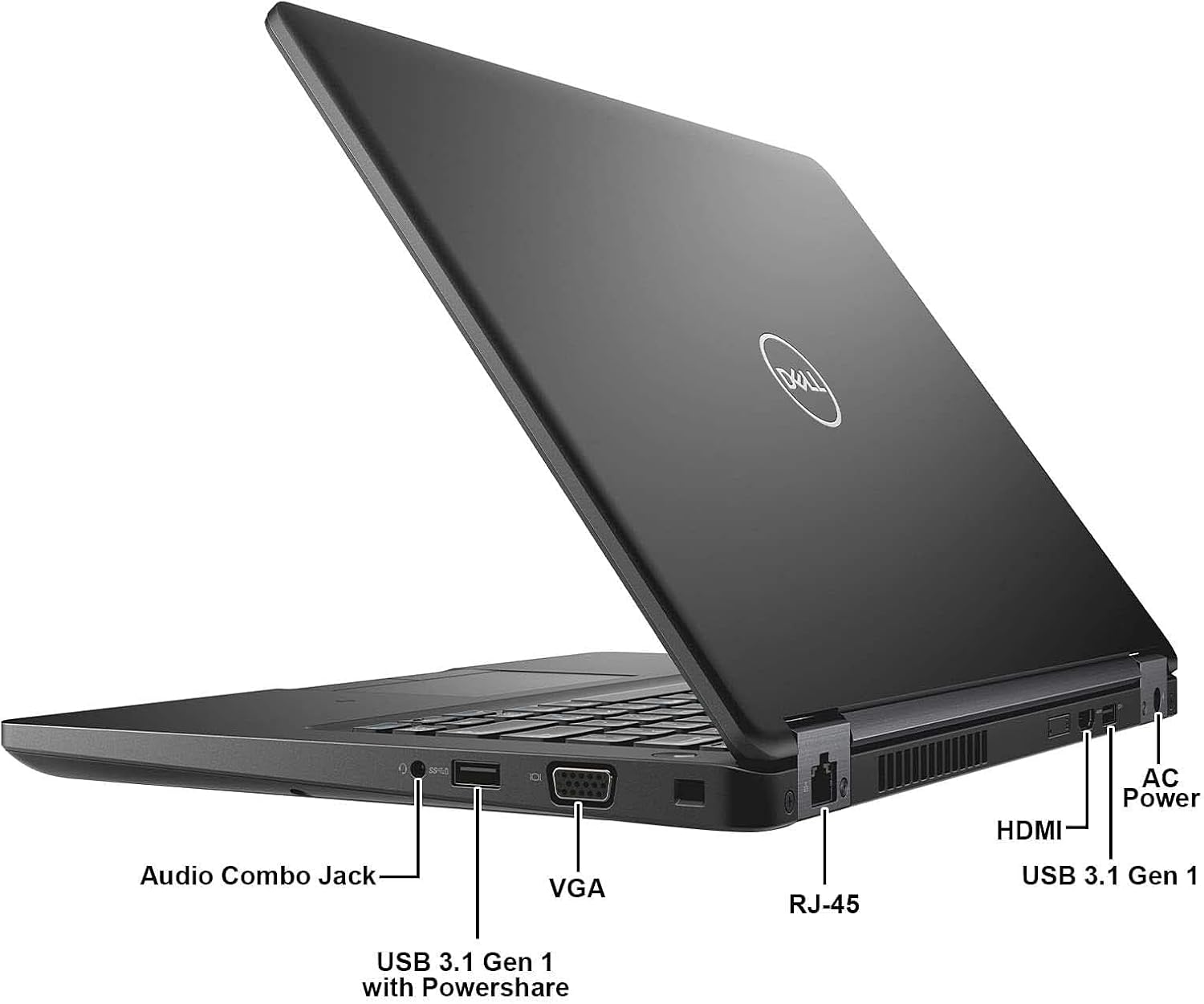 Dell Latitude 5490 Laptop | 14' 1920x1080 FHD | Core i7-8650U - 256GB SSD Hard Drive - 16GB RAM | 4 cores @ 4.2 GHz Windows 11 Pro Black (Renewed)