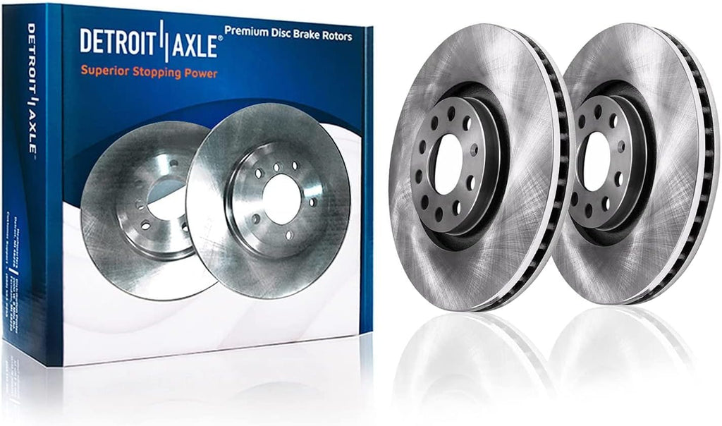 Detroit Axle - Brake Kit for 15-20 Volkswagen Passat, 12.28'' inch Front and 10.70'' inch Rear Disc Brake Rotors Ceramic Brake Pads w/Hardware Replacement