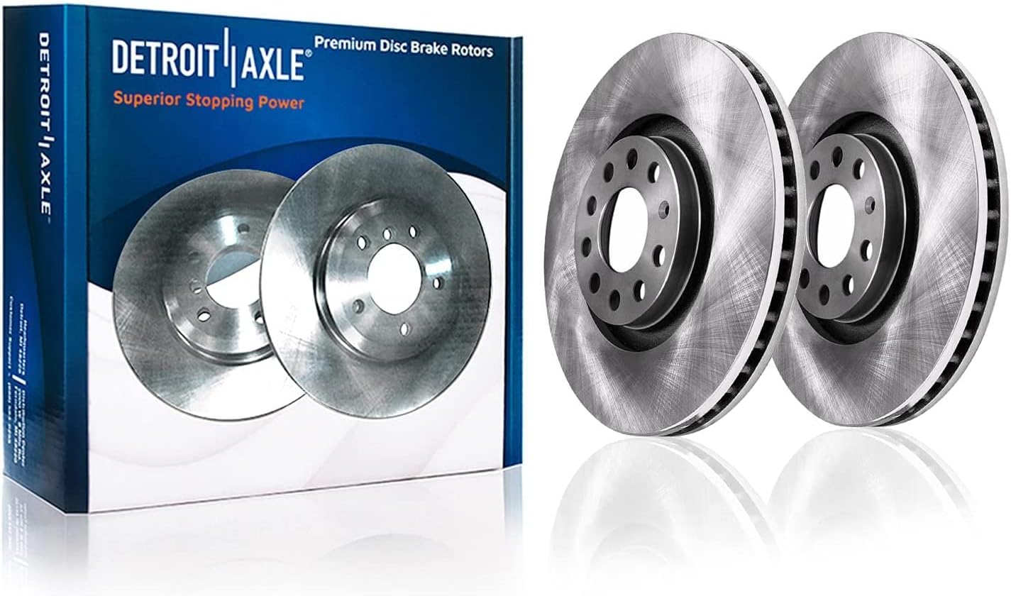 Detroit Axle - Brake Kit for 15-20 Volkswagen Passat, 12.28'' inch Front and 10.70'' inch Rear Disc Brake Rotors Ceramic Brake Pads w/Hardware Replacement