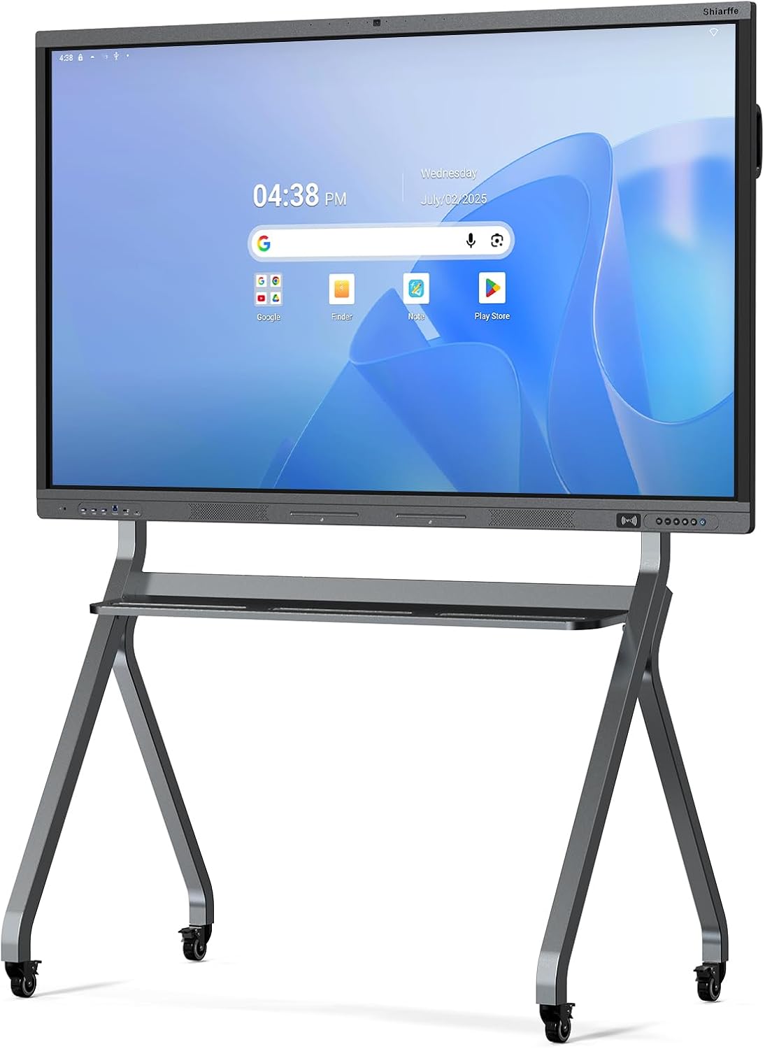 Shiarffe X5 Smart Board 65 Inch 4K Interactive Whiteboard 8GB RAM + 128GB Storage All-in-One Touchscreen Monitor Built-in 48MP Camera Mics and Speaker for Classrom Hybrid Work (Board Only)
