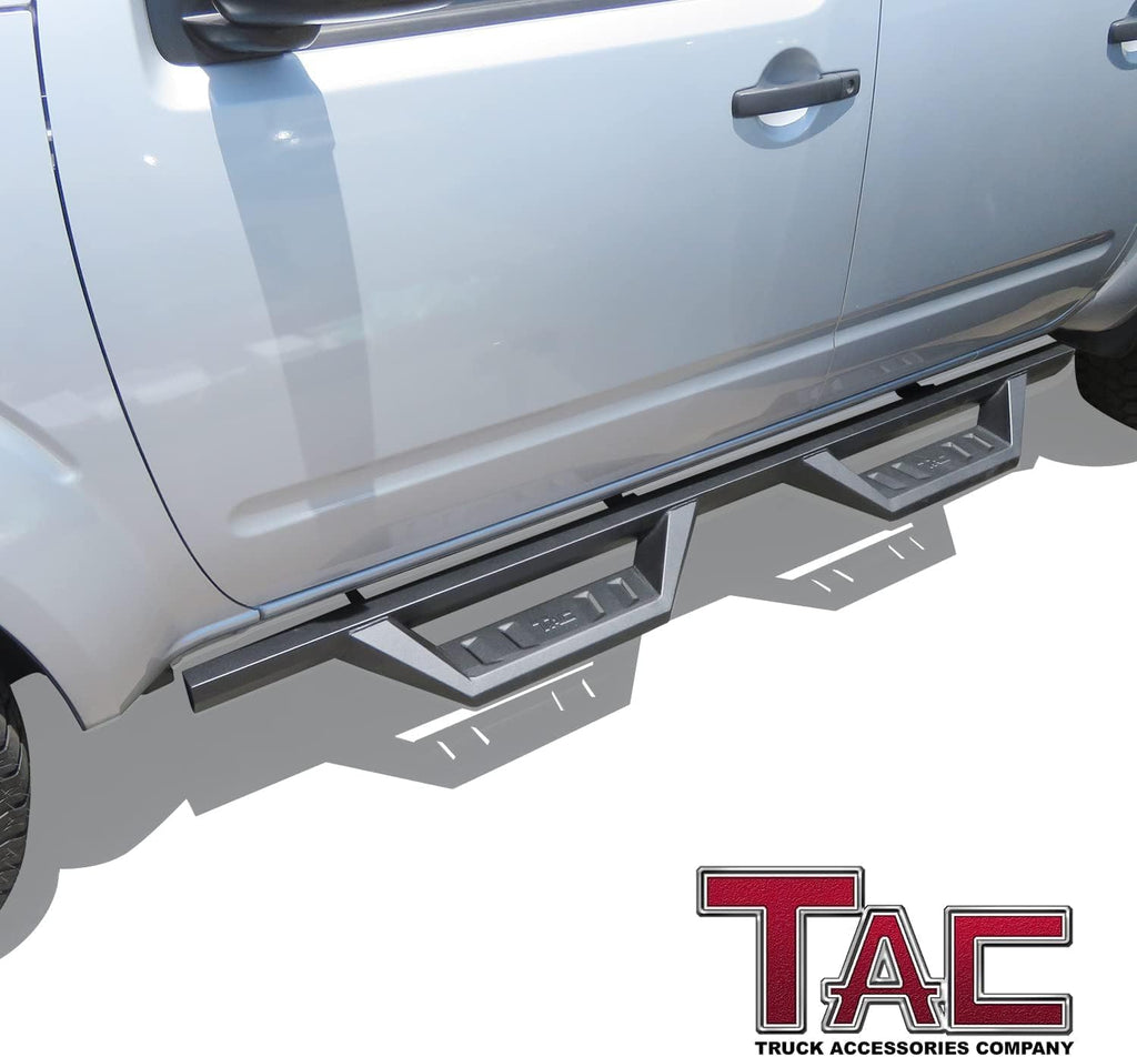 TAC Sidewinder Running Boards Fit 2005-2026 Nissan Frontier Crew Cab 4' Drop Side Step Nerf Bar Rocker Slider Pickup Truck Exterior Accessories 2pcs