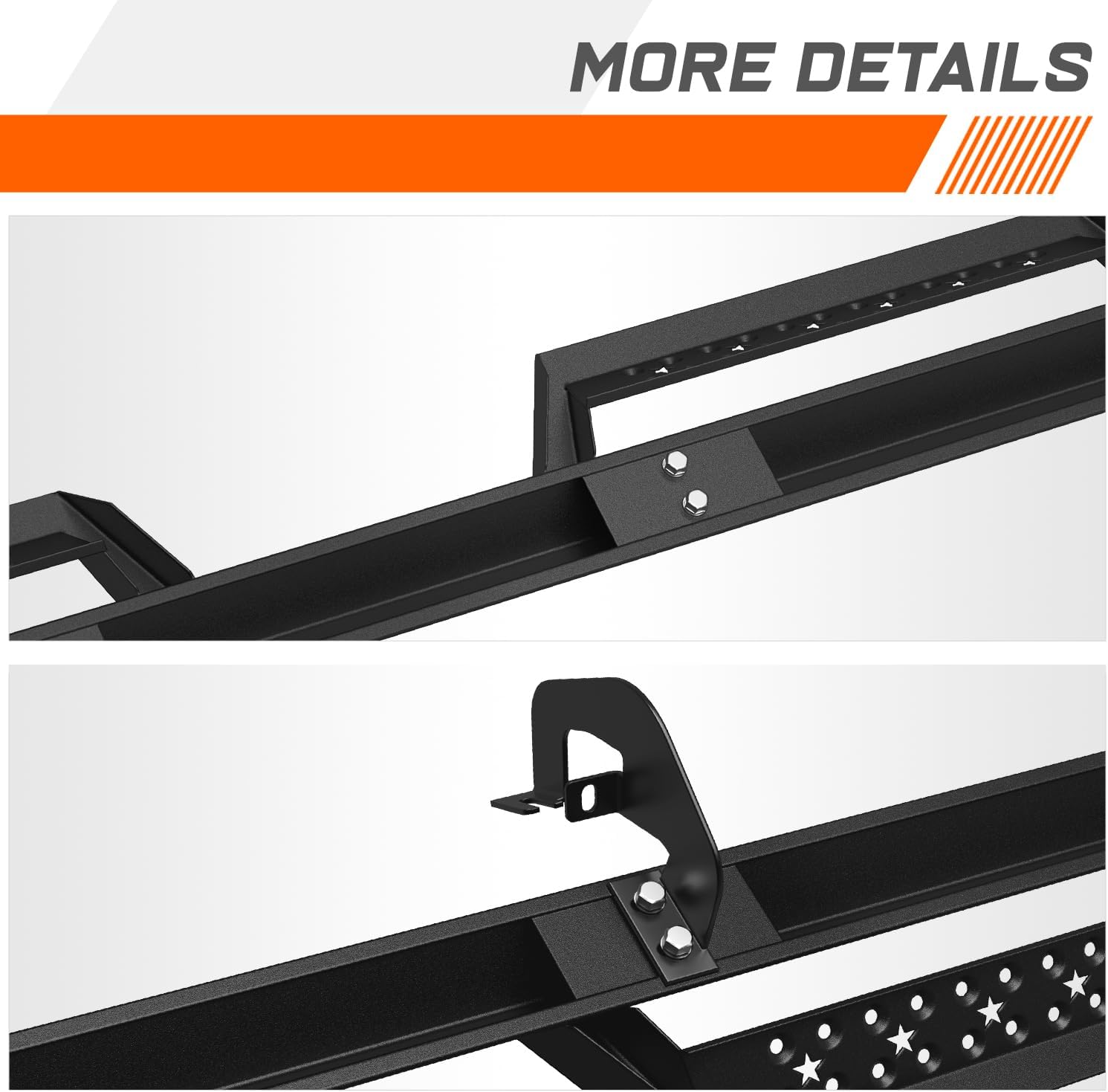 2.75' Black Drop Side Steps Nerf Bars Running Boards Compatible with 07-19 Chevy Silverado/GMC Sierra Crew Cab (Pair)