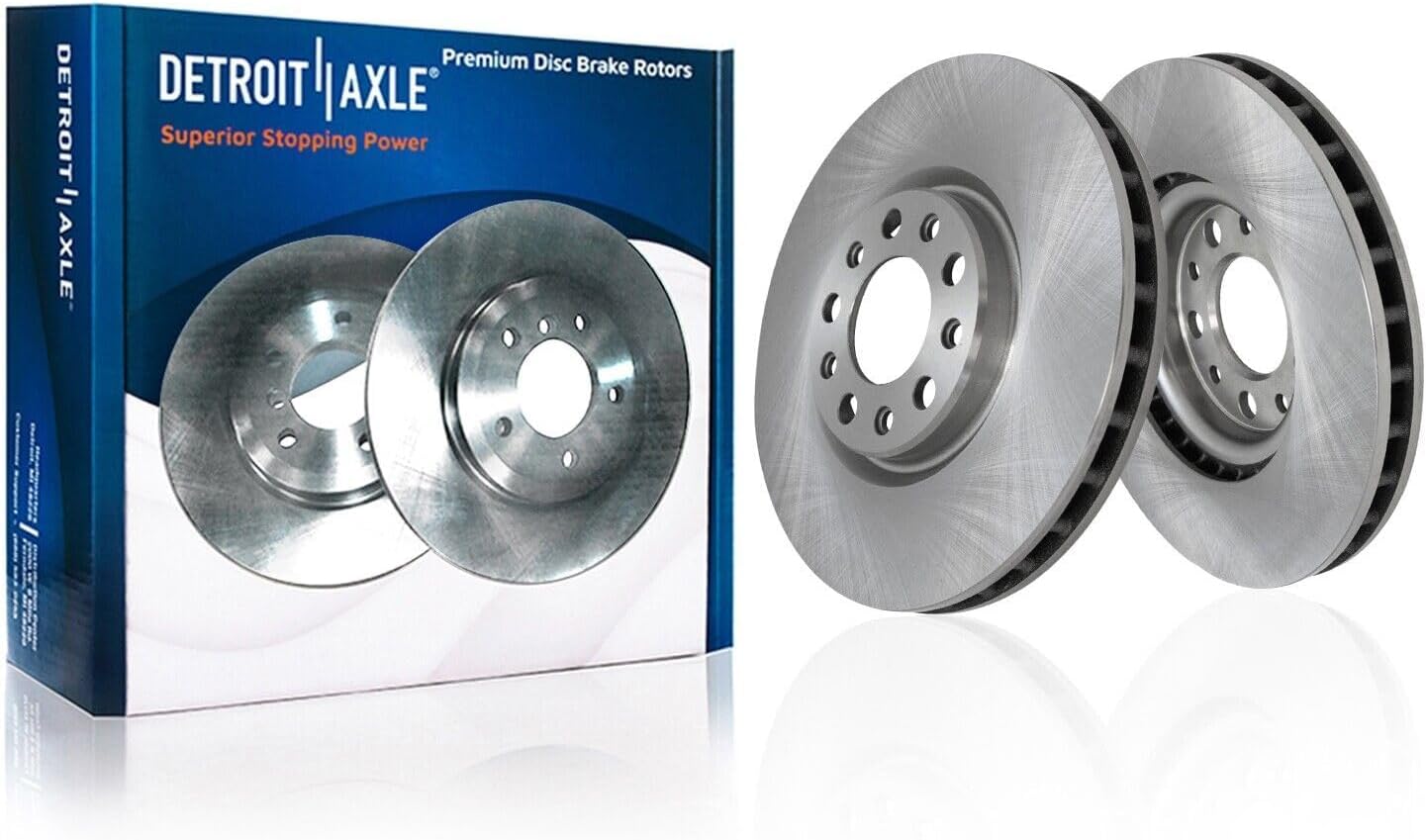 Detroit Axle - Front Brake Kit for Buick LaCrosse Regal Sportback TourX GMC Terrain Chevrolet Equinox Malibu, Disc Brake Rotors Ceramic Brake Pads w/Hardware Replacement : 11.81 inch Front Rotor