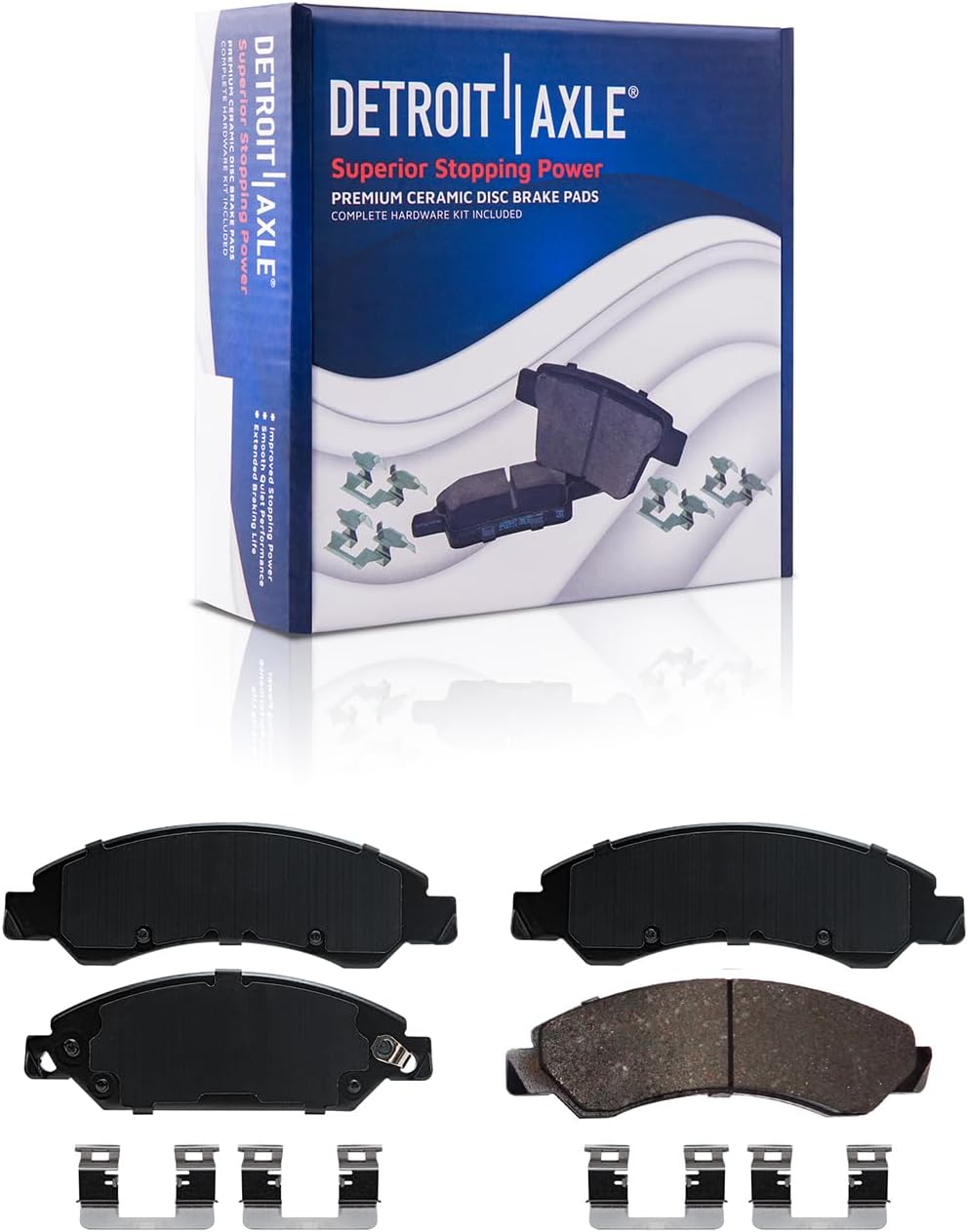 Detroit Axle - Brake Kit for 2005-2007 Chevy GMC Silverado Sierra 1500 Front Disc Brake Rotors and Ceramic Pads Replacement Rear Drums and Shoes