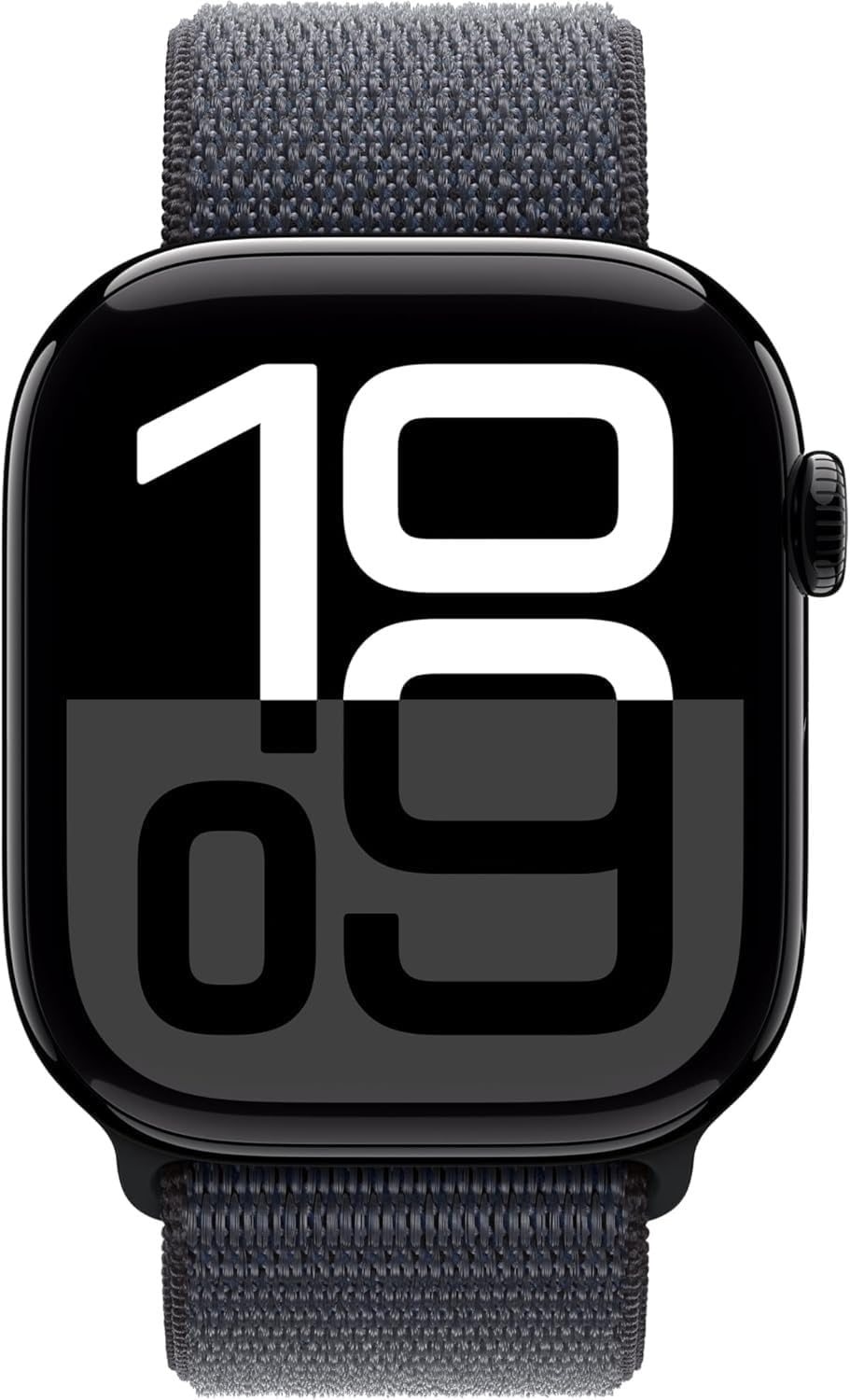 Apple Watch Series 10 [GPS, 42mm] - Jet Black Aluminum Case with Ink Sport Loop (Renewed)