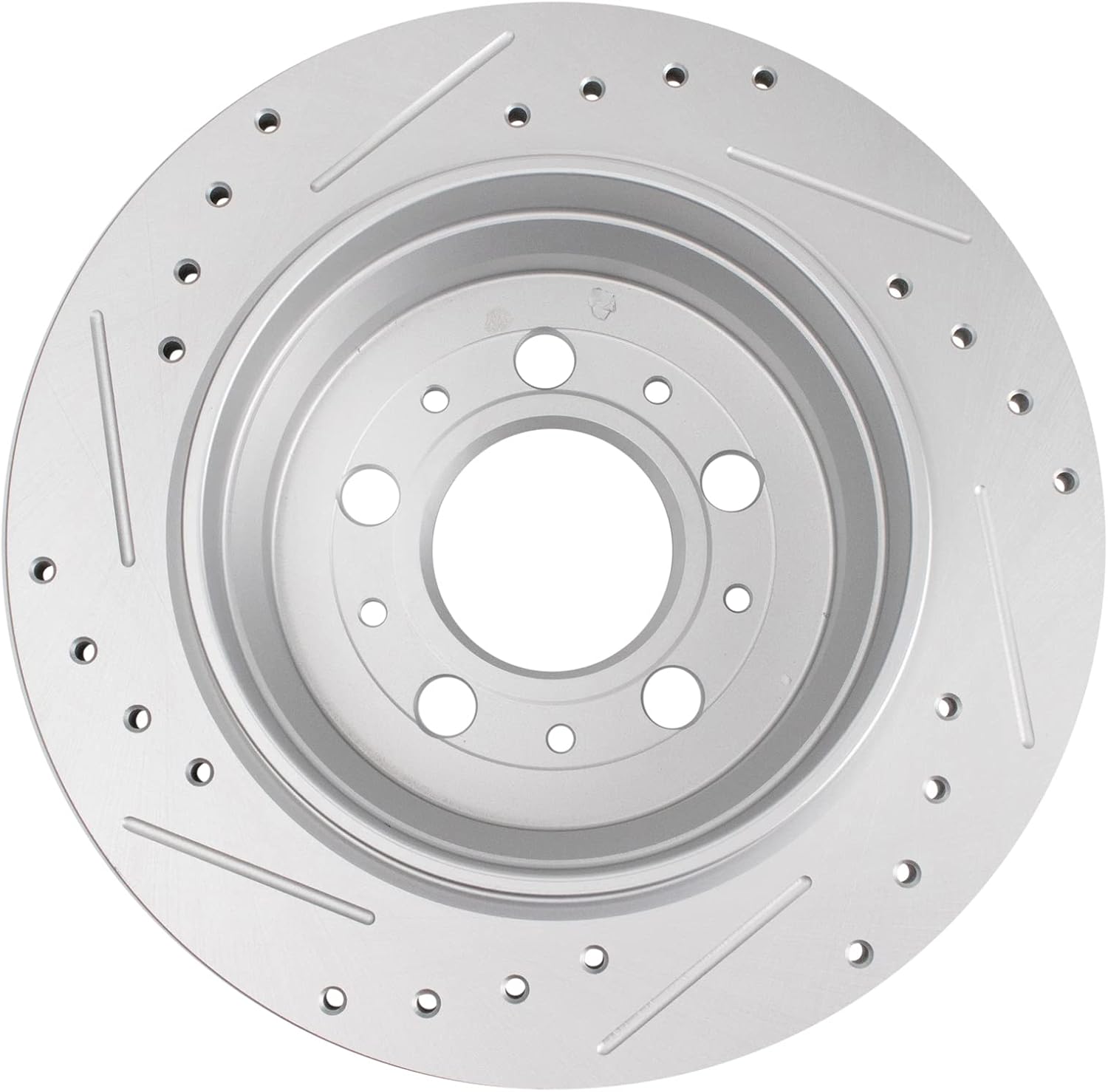 TRQ Performance Front and Rear Brake Rotor Set G Coated Drilled and Slotted Compatible with 2001-2009 Volvo S60 1999-2006 S80 2001-2007 V70 2003-2007 XC70