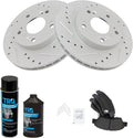 Front Performance Brake Pad & Rotor Kit, with Chemical Kit Semi-Metallic Compatible with 2002-2006 Acura RSX 2006-2011 Honda Civic 2011-2015 CR-Z