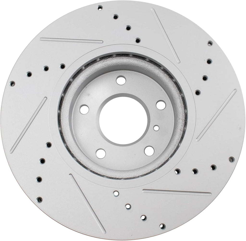 TRQ Performance Front and Rear Brake Rotor Set G Coated Drilled and Slotted Compatible with 2006 Nissan Altima 2005-2008 Nissan Maxima