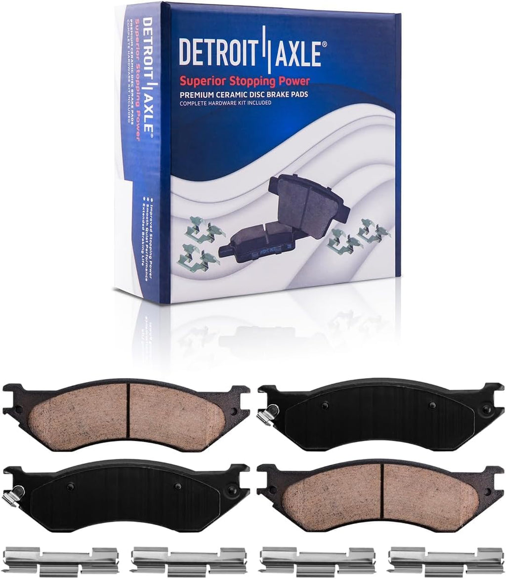 Detroit Axle - Brake Kit for 2001 2002 Dodge Ram 2500 3500 Brake Rotors and Ceramic Brakes Pads Front and Rear Replacement