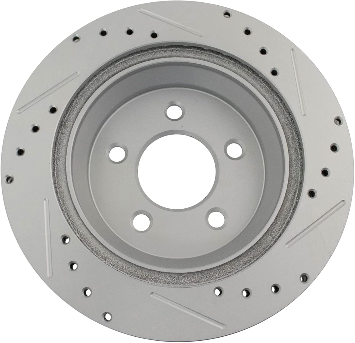 TRQ Performance Front and Rear Brake Rotor Set G Coated Drilled Slotted Compatible with 1994-2004 Ford Mustang