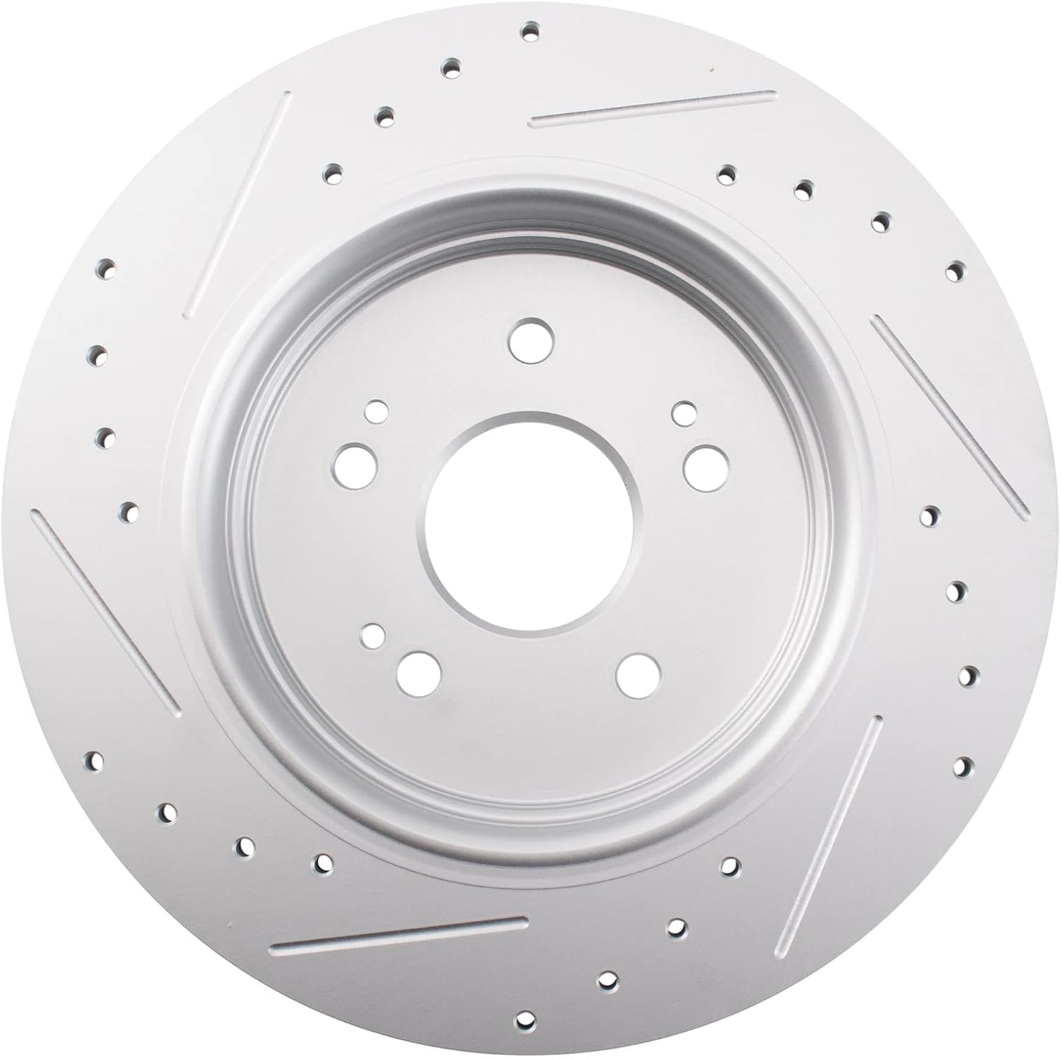 TRQ Performance Front and Rear Brake Rotor Set G Coated Drilled and Slotted Compatible with 2017-2024 Honda CR-V