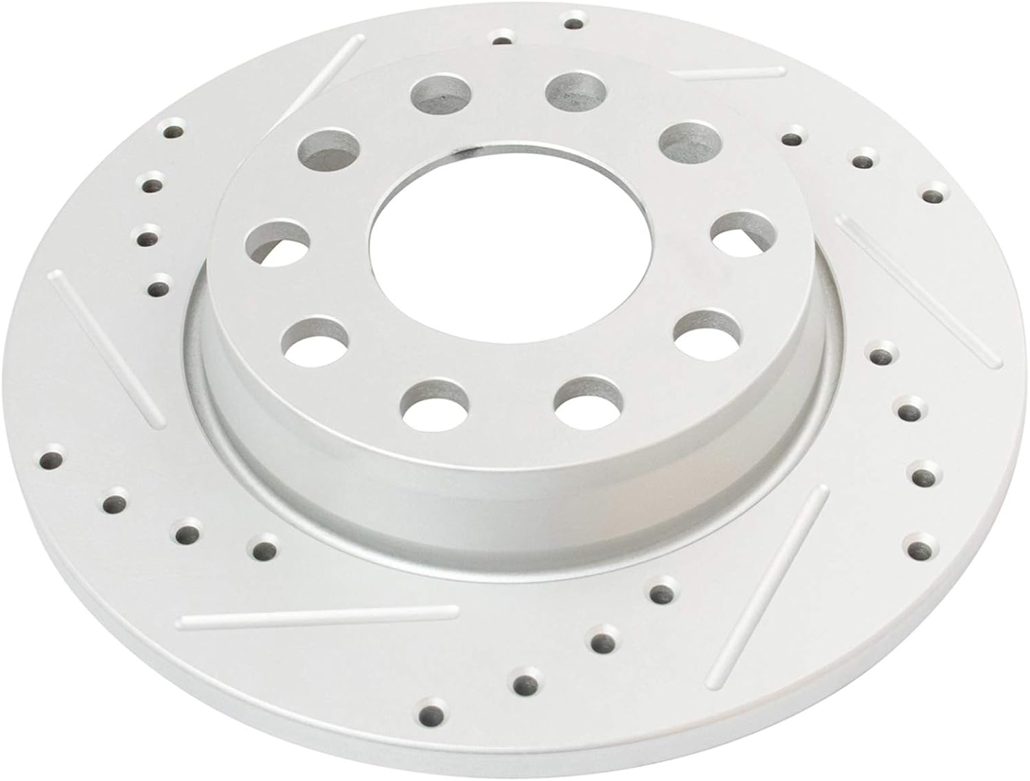 TRQ Performance Front and Rear Brake Rotor Set G Coated Drilled Slotted Compatible with 2005-2006 Audi A4 A4 Quattro