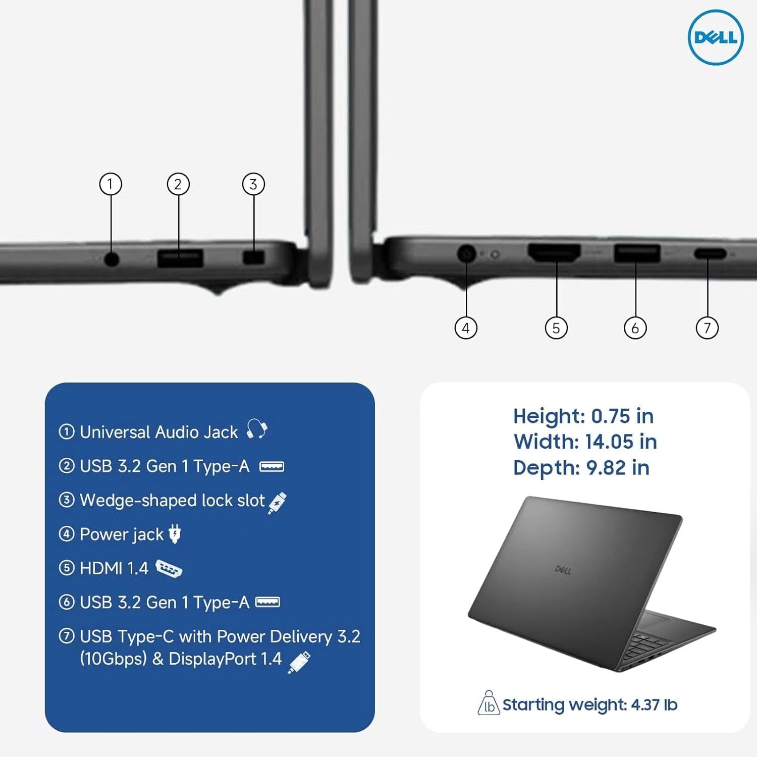 Dell Business-Class 16' Touchscreen Laptop, Intel 10-Core 7 150U (up to 5.4 GHz), 16' FHD+ 300-Nits, 32GB DDR5, 1TB SSD, Wi-Fi 6, Backlit KB, Copilot AI, Windows 11, w/o Earphone