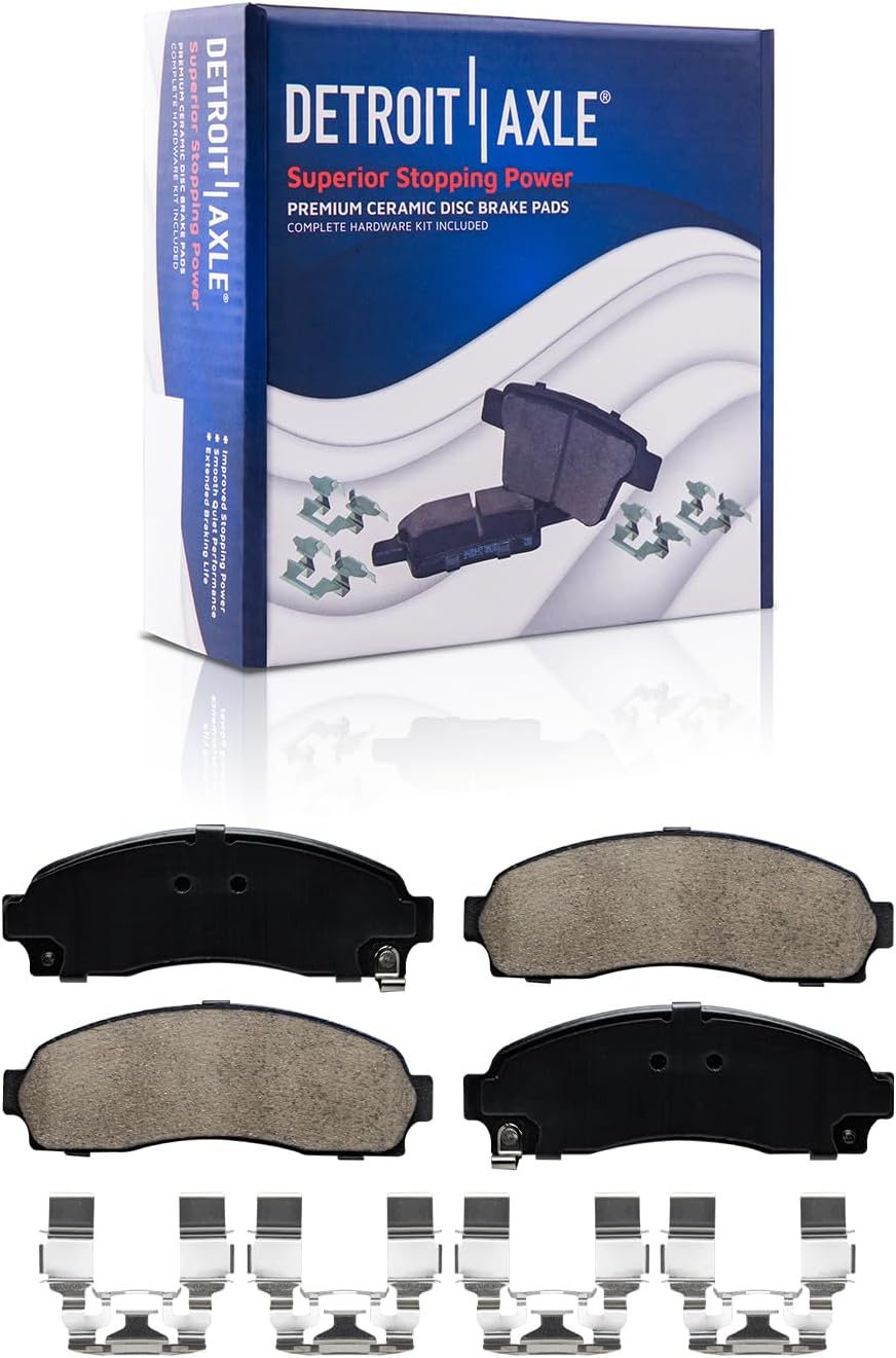 Detroit Axle - 4WD Brake Kit for 2001-2002 Ford Explorer Sport Disc Brake Rotors Ceramic Brakes Pads Front and Rear Replacement : 12.01 inch Front & 11.22 inch Rear Rotors