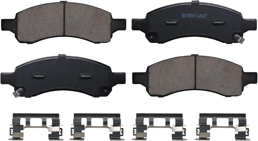 Detroit Axle - Front Brake Kit for 2006-2009 Chevrolet Trailblazer GMC Envoy Buick Rainier Isuzu Ascender 2007 2008, Ceramic Brakes Pads Drilled Slotted Brake Rotors Replacement : 11.89' inch Rotors