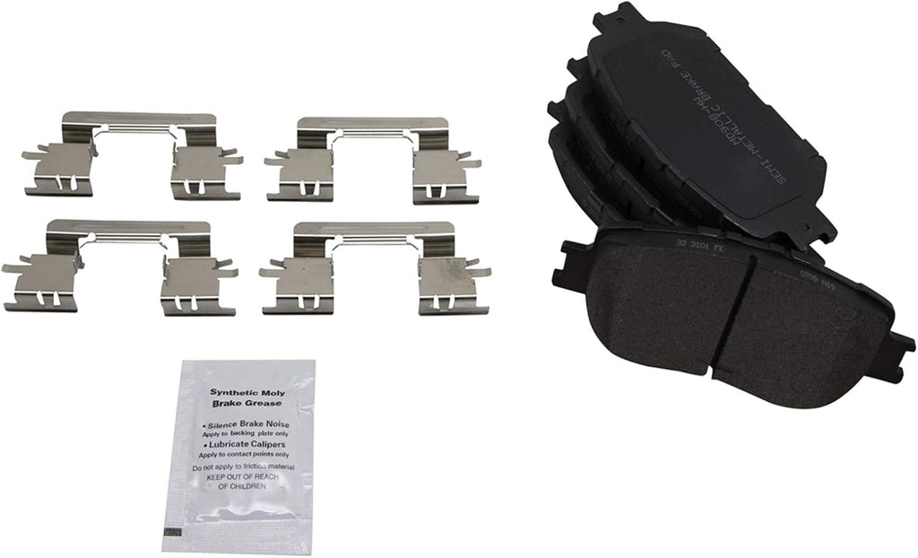 TRQ Front Brake Pad and Rotor Set Semi Metallic Vented Rotors Compatible with 2006 Lexus GS300 2009-2015 IS250