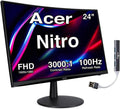 Acer Nitro ED240Q FreeSync FHD 1500R Curve Monitor ZeroFrame Design with 1ms Response Time, VESA Mount (100mm), VGA, HDMI & Dockztorm USB Port Expander, Black (UM.UE0AA.H01-2026 Latest Model)